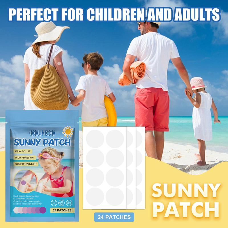 Sunscreen Patches, 24pcs box Sunscreen Patches, Uv Protection Patches, Comfortable Fit Sunscreen Patches, Patches for Children and Adults