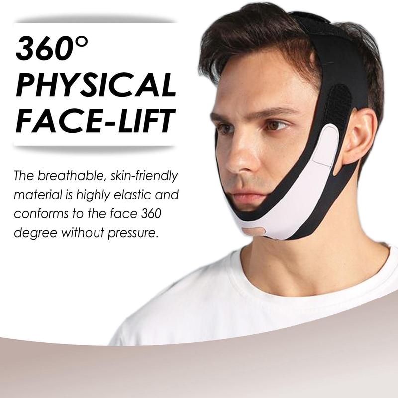 Double Chin Mask, 360° Physical V Line Face Chin Lifting Strap, Jaw Exerciser for Men, Face Lifting Tool for Men Daily Use