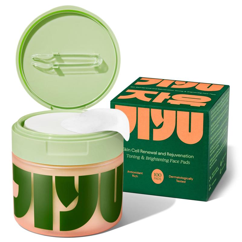 Jiyu Korean Skincare Anti-Aging, Dark Spot & Wrinkle Minimizing Toner Pads with Snail Mucin, Centella Asiatica, Niacinamide, Peptide Complex - 100 ct.