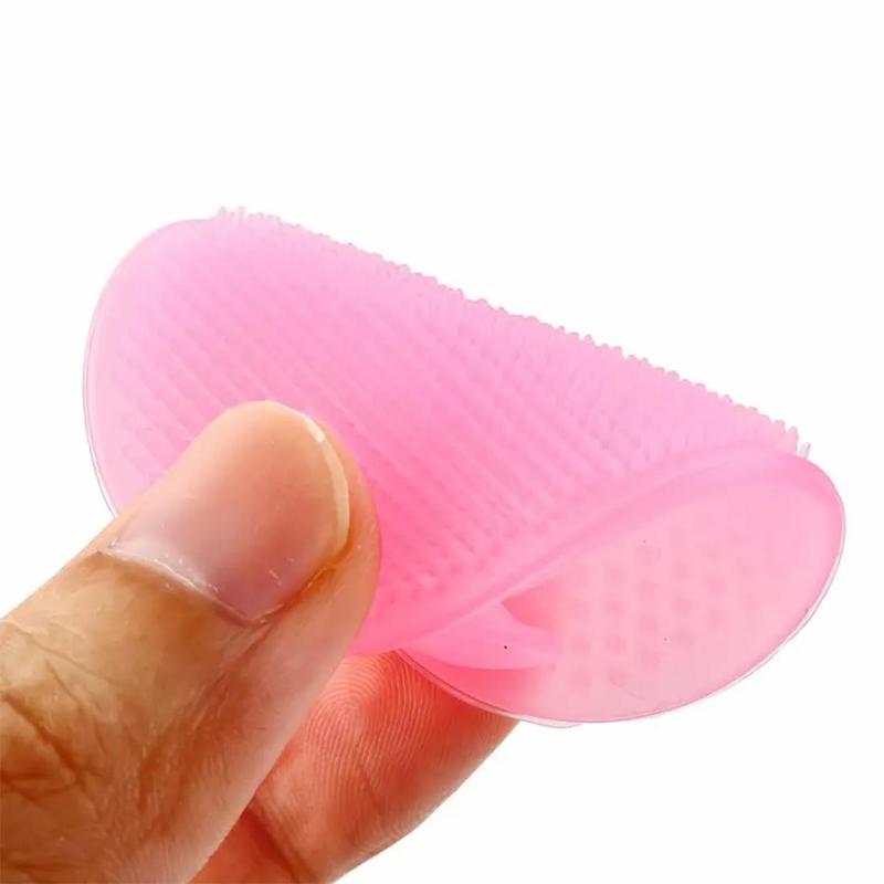 Silicone Random Color Facial Cleansing Brush, 3 Counts set Face Scrubber, Face Wash Brush, Face Massage Brush, Facial Exfoliant Brush