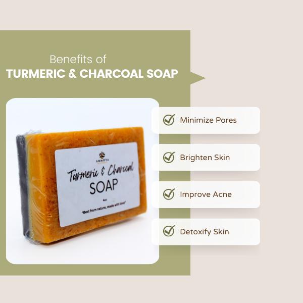 Turmeric and Charcoal Daily Face and Body Soap Body Care Body Wash acne spots