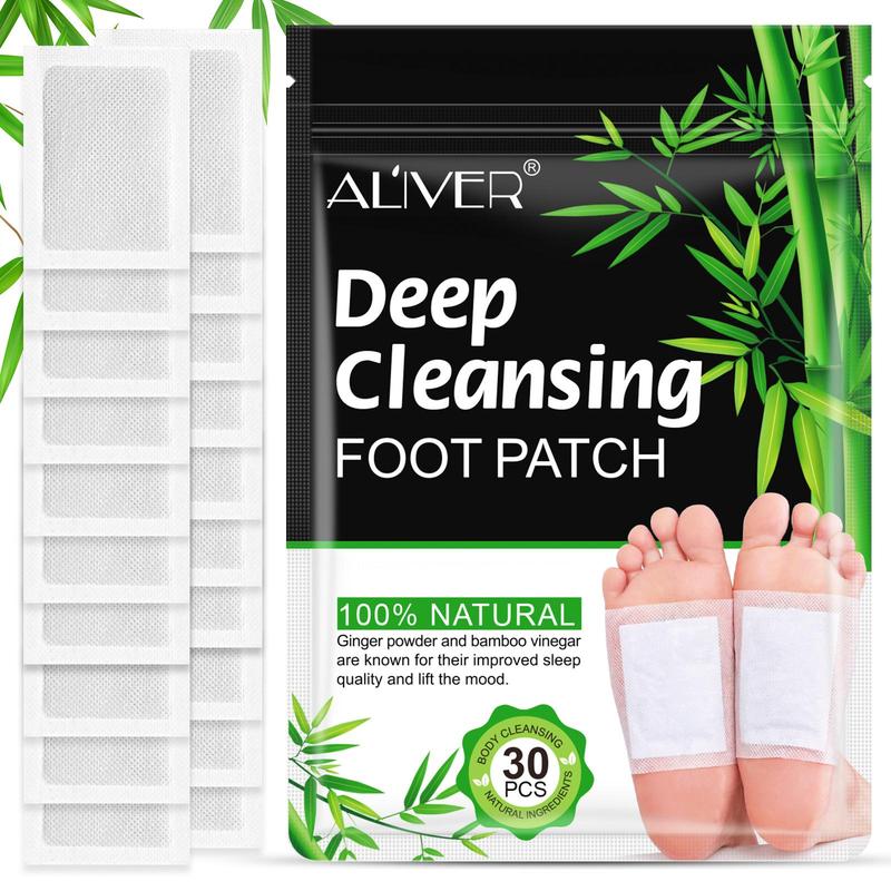 Deep Cleansing Foot Patch, 30pcs box Natural Bamboo Charcoal Foot Patch, Foot Care Product for Women & Men, Birthday Gift, Sleeping Mask for Foot, Body Care Products