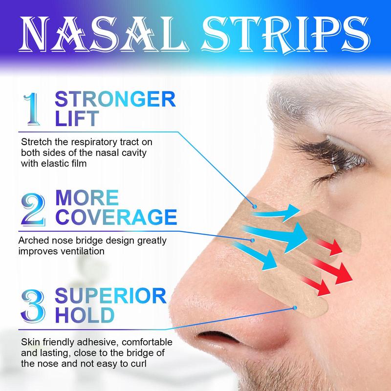 Nasal Strips, 80pcs box Nasal Strips for Improving Sleep Quality, Nasal Congestion Relief Nose Patch, Personal Care Products for Women & Men