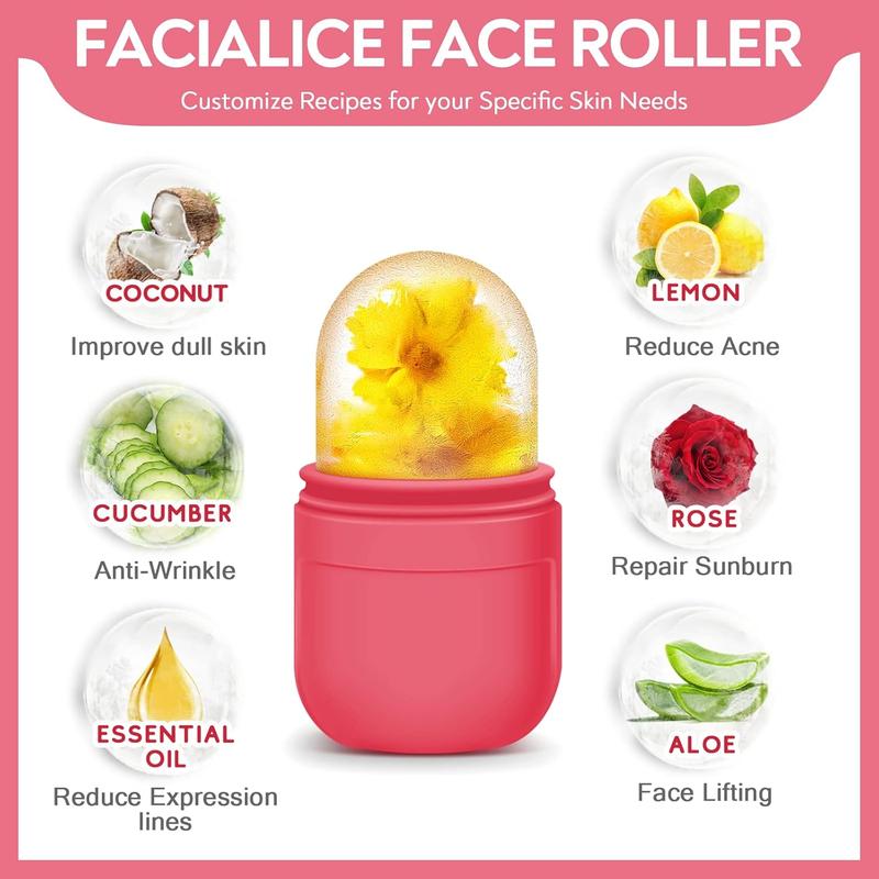 Ice Roller for Face & Eye Puffiness Relief – Beauty Facial Massage Plastic Skincare