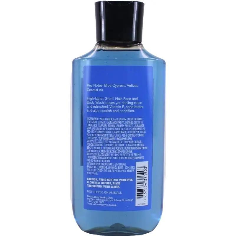 Bath & Body Works Men's OCEAN 3-1 Hair Face Body Wash Gel Shampoo 10 Oz Body Care Scent