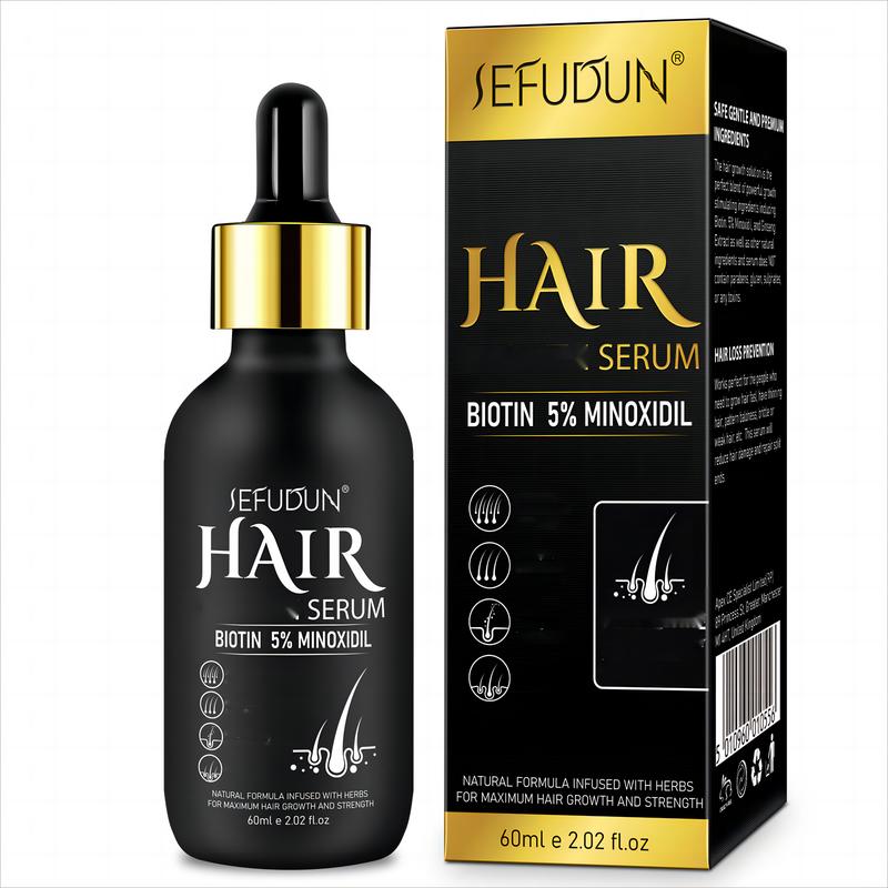 Sefudun 5% Minoxidil Hair Serum (60ml   2.02fl. oz) for Haircare and Comfort