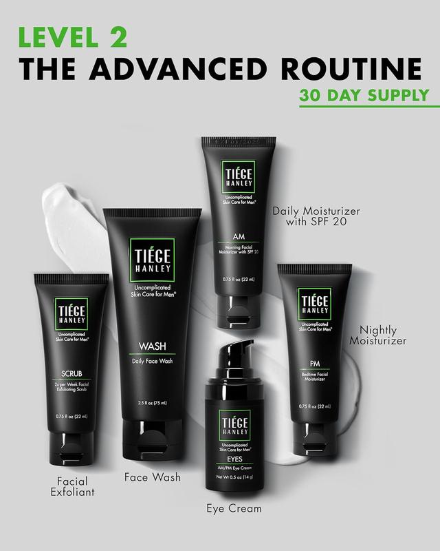 Tiege Hanley Mens Skin Care Set, Essential Skin Care Routine for Men -  Comes in 3 Levels Comfort