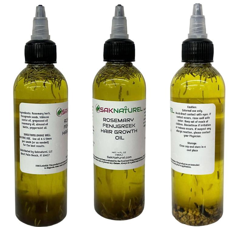 SakNaturel Extra Strength Rosemary Fenugreek Hair Growth oil - Long Hair - Thick Hair - Fast Hair Growth - Ayurverdic Hair growth oil - Rosemary Hair Oil - Hibiscus Hair growth oil - Indian Hair Growth oil - Chebe Hair Growth Oil Organic - Herbal Haircare