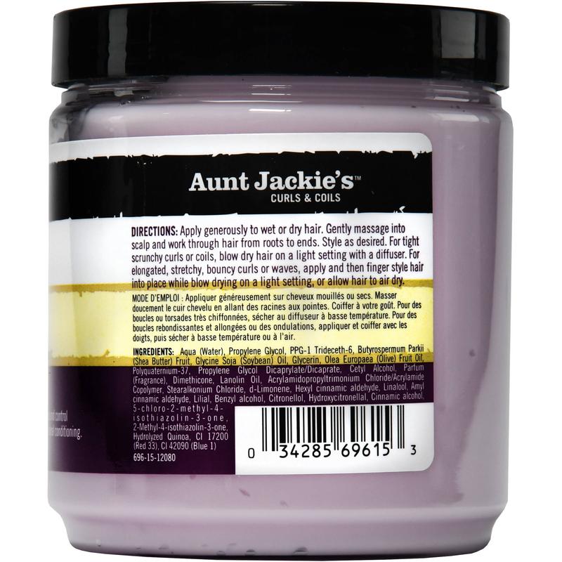 Aunt Jackie's Curl La La Moisturizing Shine Enhancing Hair Defining Custard Cream, 15 oz - Gel Haircare Hydrating Olive