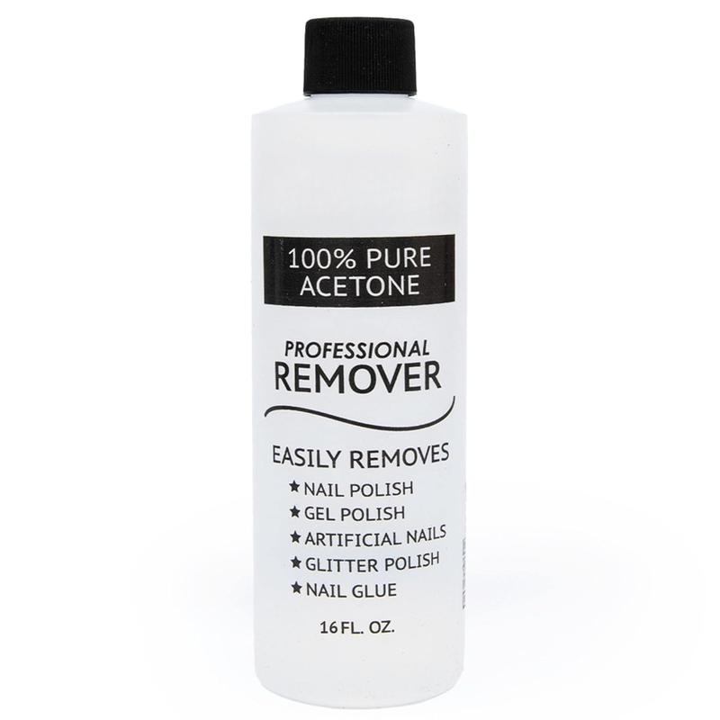 Pure Acetone Gel Polish Remover - Removes Gel, Dip,  Nails & Glue - 16 Fl oz