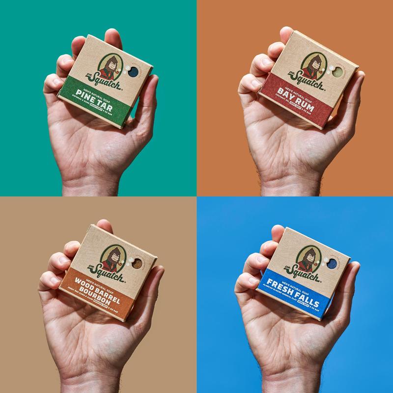 Dr. Squatch - Woodsy Bar Soap 4-Pack - Body Care for Men