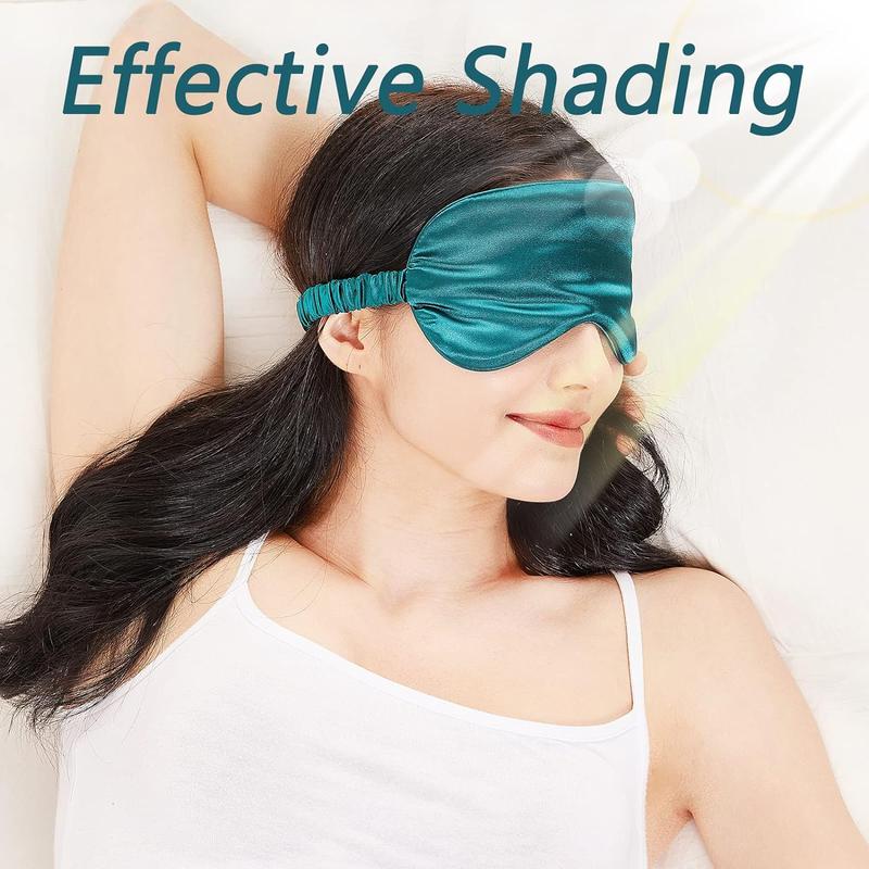 Sleep Mask 4 Pack Silk Eye Cover Soft Satin Blindfold Elastic Strap Night Eyeshade Travel Nap for Women Men Eye Mask