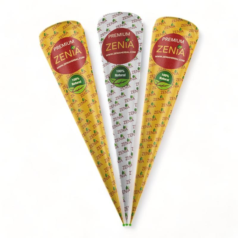 (3 Cone) 35g | Big Size | Fresh Zenia Natural Henna Cone