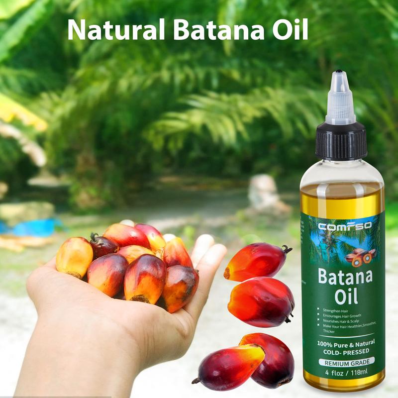 Batana Oil for Hair Growth: Dr Sebi Organic Raw Batana Oil from Honduras - 100% Pure & Natural - For Thicker & Stronger Hair - 4 FL OZ