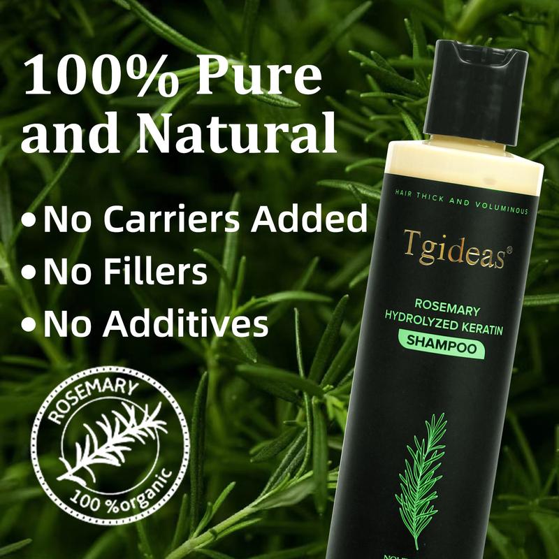 Tgideas Rosemary Leaf Oil & Hydrolyzed Keratin Shampoo-Nourishes and Regenerates Hair-Soft and Fluffy for Men and Women Cleansing Conditioner