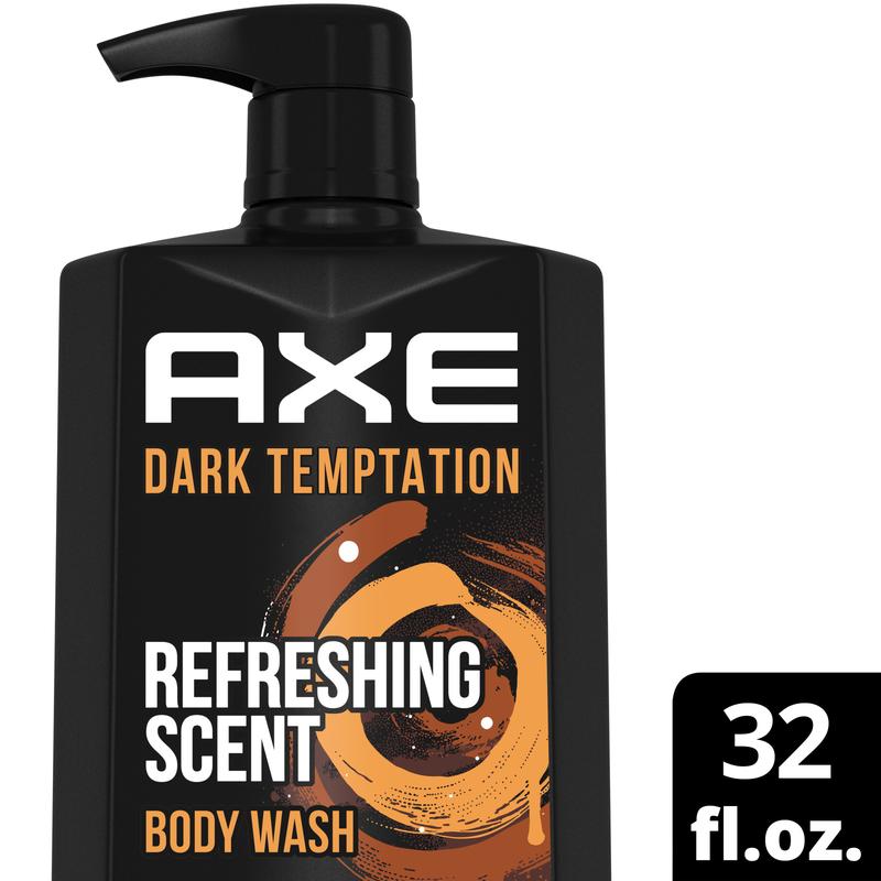 Axe Dark Temptation Refreshing Long Lasting Men's Body Wash, Dark Chocolate, 32 fl oz