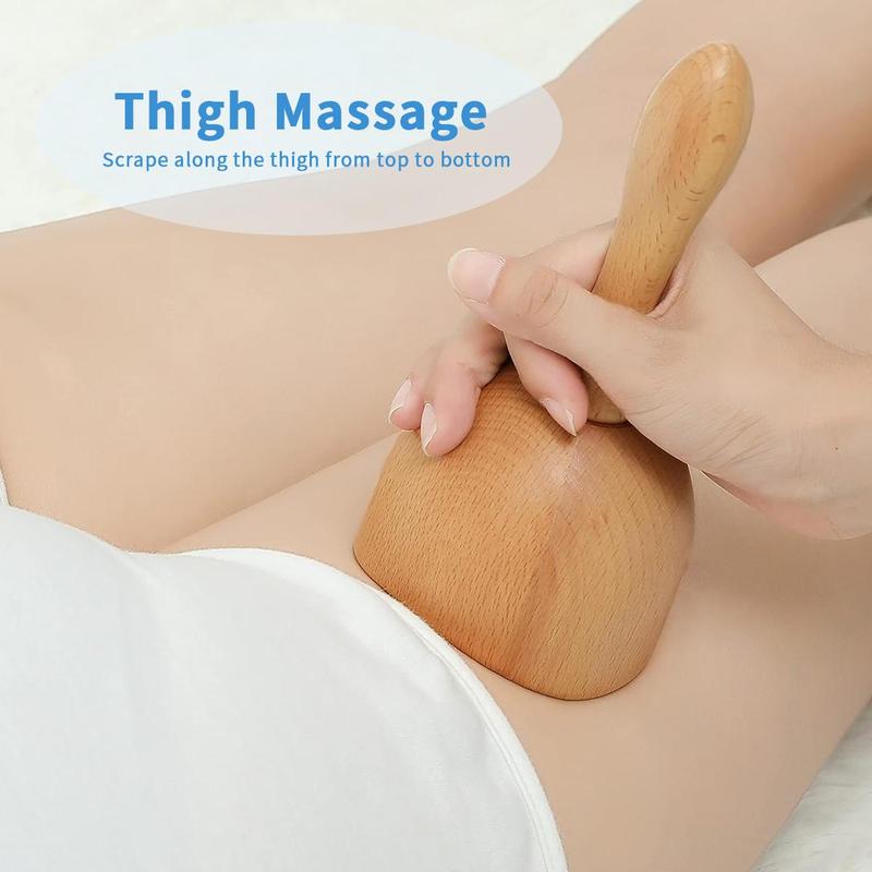 Wooden Massage Tool, Wooden Massage Cup, Handheld Body Massager, Manual Massage Tool for Home & Spa, Bath & Body Care Product