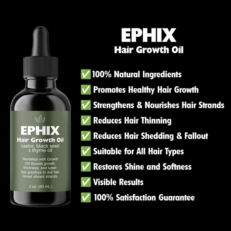 Ephix Hair Growth Oil - All Natural - Vegan & Organic Formula - 60ml - Daily Haircare Lavender Comfort