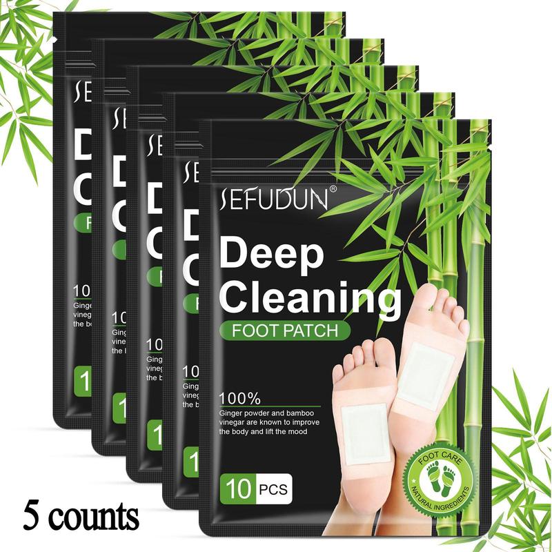 Bamboo Charcoal Foot Patch Set, Deep Cleansing Foot Patch, Natural Foot Patch, Foot Care Product for Men & Women