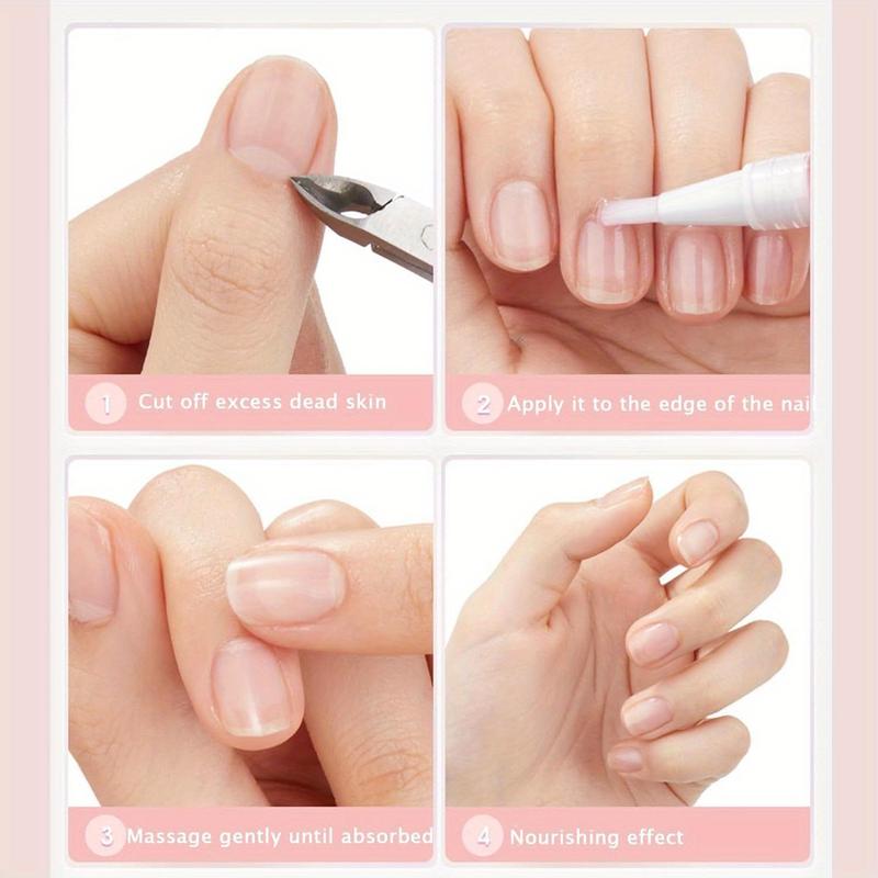 Nail Strengthening Oil, 2 Counts Moisturizing and Strengthening Nail Treatment Oil, Finger Edge Nail Nourishing Pen, Nourishes Nails and Surrounding Skin, Christmas Gift