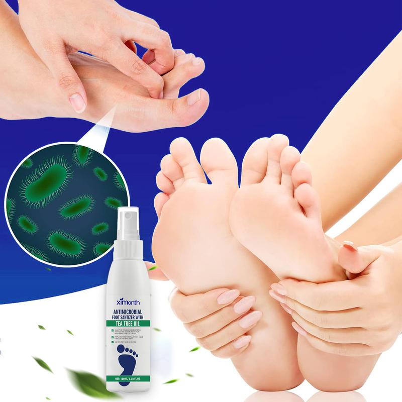 Foot Spray with Tea Tree Oil, Foot Care Dry Feet Plantar Moisturizing Deodorant, Advanced Foot and Nail Spray