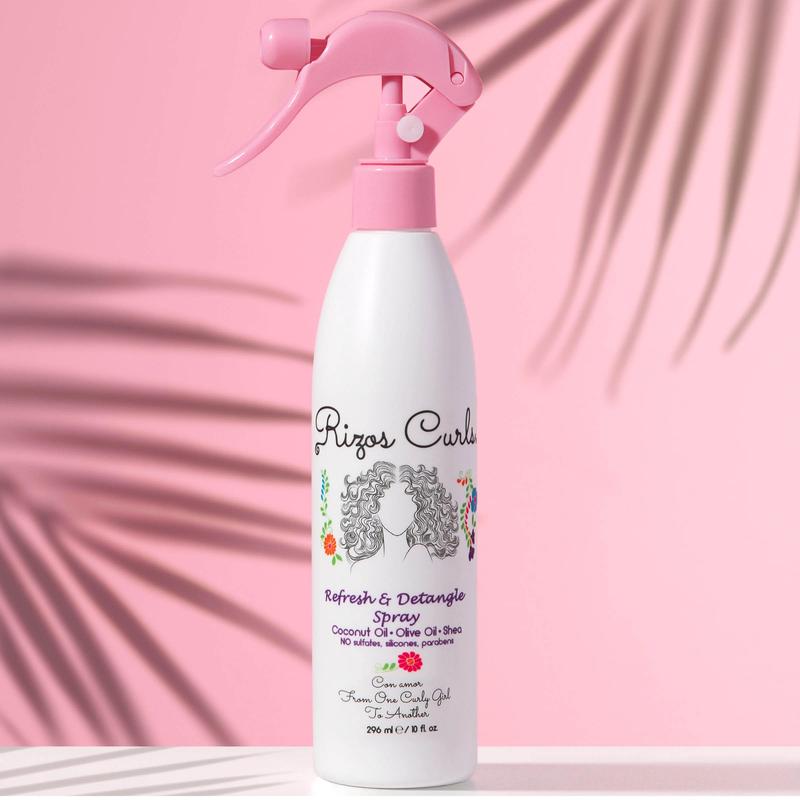 Rizos Curls Refresh & Detangle Spray for Nourished, Shiny, Frizz-Free Hair