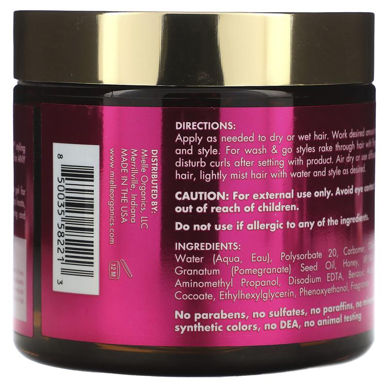 Mielle Gel Styler, Maximum Hold, Pomegranate & Honey Blend, 16 oz (454 g)