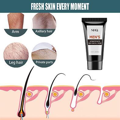 Men's Hair Removal Cream, Bikini Hair Removal Cream Painless, Gentle and Easy to Use,For Hair in Private Parts  For All Skin