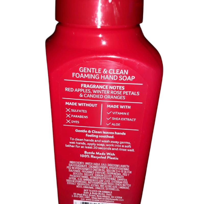 Bath &Bodyworks Winter Candy Apple Gentle Foaming Hand Soap for Comfortable Nails