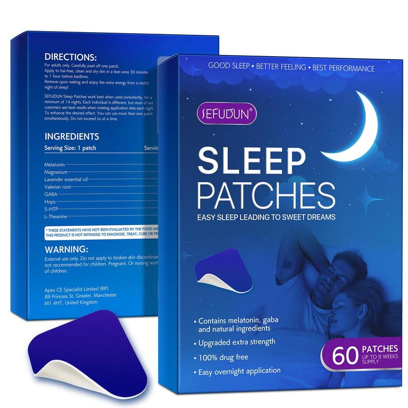 Sleep Patches, 60pcs box Deep Sleep Patch Suitable for Home Office Travel, Portable Sleep Aid Patch for Christmas Gift, Suitable for Men and Women