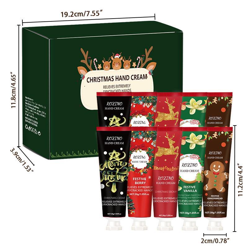 Nourishing Hand Cream Gift Box, 10pcs set Moisturizing Hand Cream, Long Lasting Fragrance Hand Lotion for Women Men