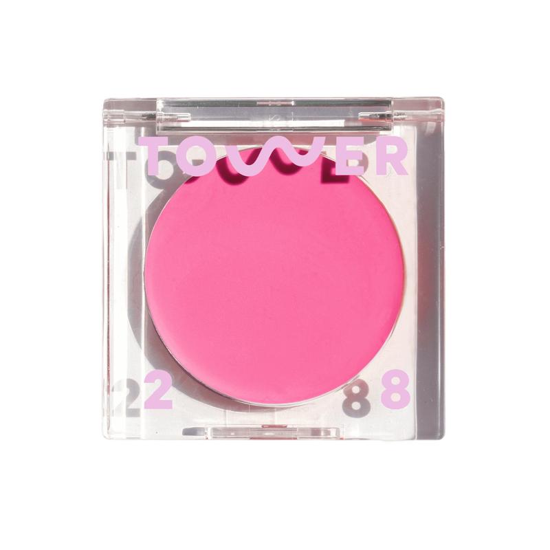 Tower 28 BeachPlease Cream Blush for Cheeks + Lips - For Sensitive Skin - Multi-Purpose Dewy Tinted Balm - Clean, Cruelty Free, Vegan Lavender Makeup