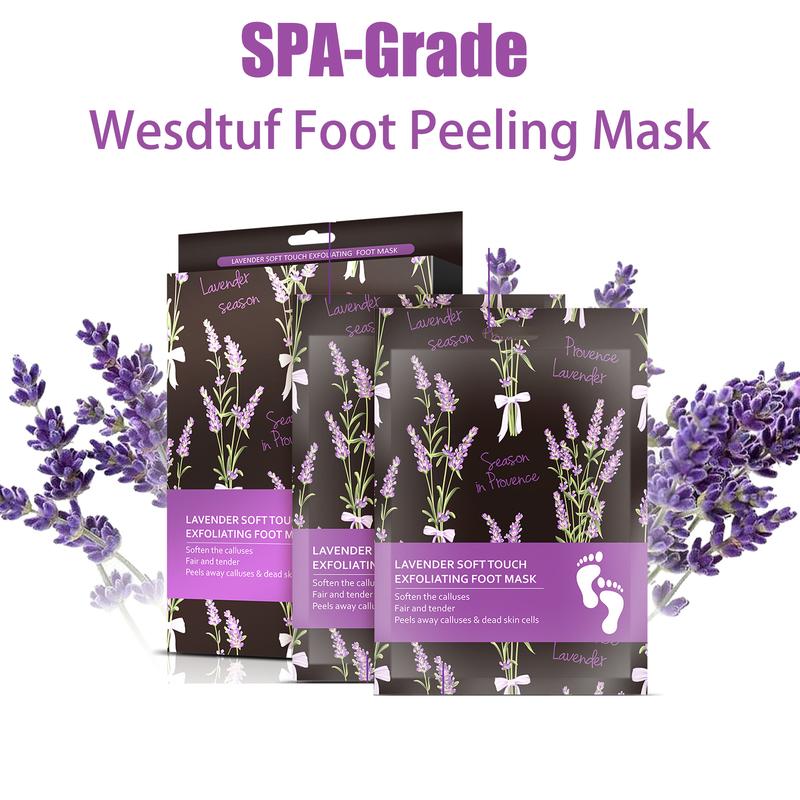 Foot Peeling Mask Lavender Exfoliating Foot Peel Mask For Women & Men Christmas Gift Nail