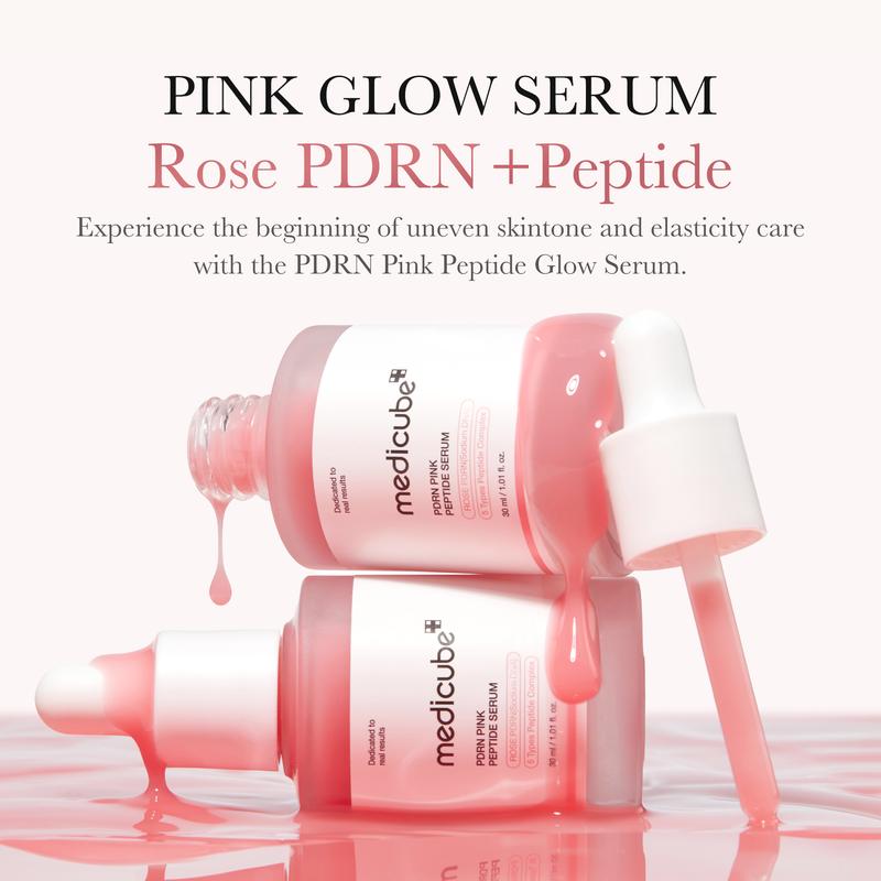 [Medicube Official Shop] Rose PDRN Pink Peptide Serum - Vegan, The Viral Skin Boosting Pink Glow Serum ㅣ Kbeauty , Korean Skincare , Collagen , Glass Glow , uneven skintone , PDRN , peptide