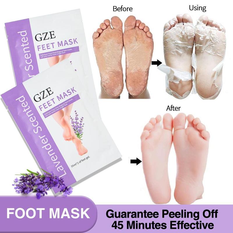 Foot Peeling Mask, Flower Scented Moisturizing & Exfoliating Foot Care Mask, Pedicure Foot Skincare Products