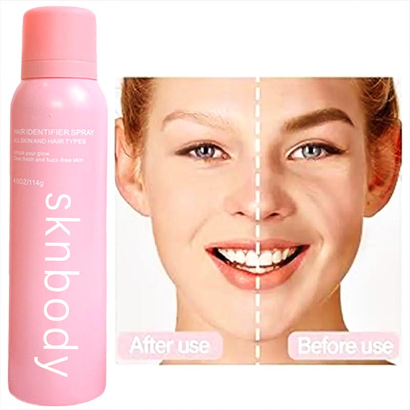 SKNBODY special hair identification spray for facial shaving plus razor, effectively removes facial hair and makes skin better cared for and moisturized. peachfuzz removal