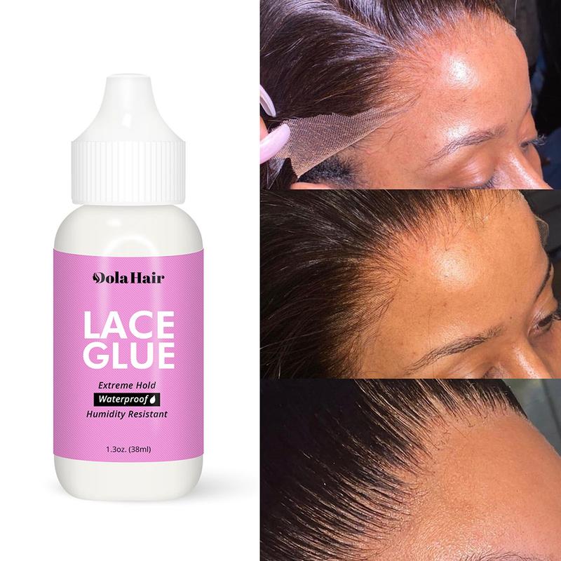 Dolahair Lace Wig Glue Kit Waterproof Wig Glue Strong Hold Wig Install Kit Lace Front Adhesive Invisible Bonding With Glue Remover & Edge Control