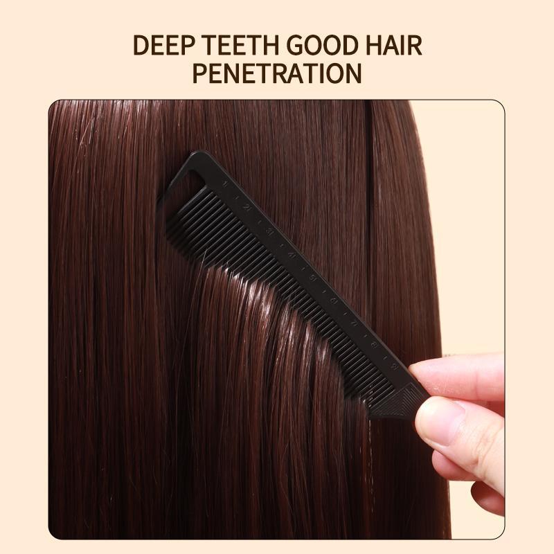 Fashion Long Thin-tailed Design Comb with Scale, 5 Counts Professional Hair Styling Comb, Rat Tail Comb Set for Hair Styling