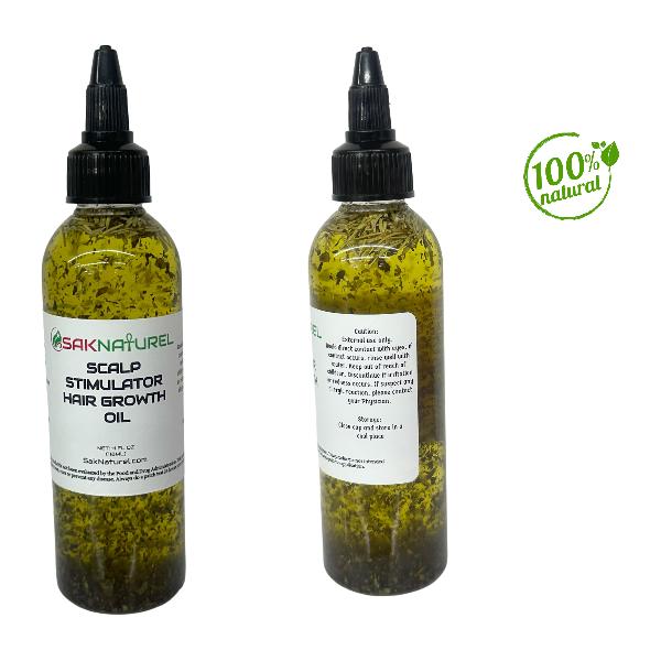 Scalp stimulator Hair Growth oil - Long Hair - Thick Hair -  Hair Growth - Ayurverdic Hair growth oil - Rosemary Hair Oil - Hibiscus Hair growth oil - Indian Hair Growth oil - Rosemary Fenugreek Hair Growth oil chebe Oil- Herbal Haircare Peppermint