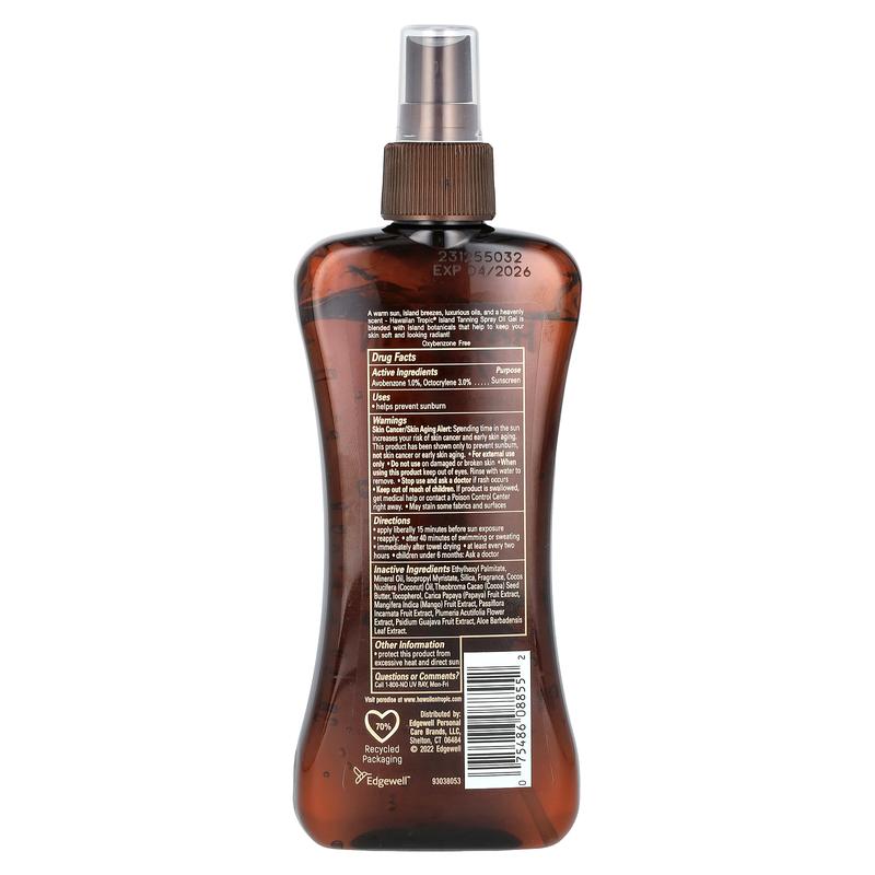 Hawaiian Tropic Island Tanning, Sunscreen Oil Spray, SPF 6, 8 fl oz (236 ml)