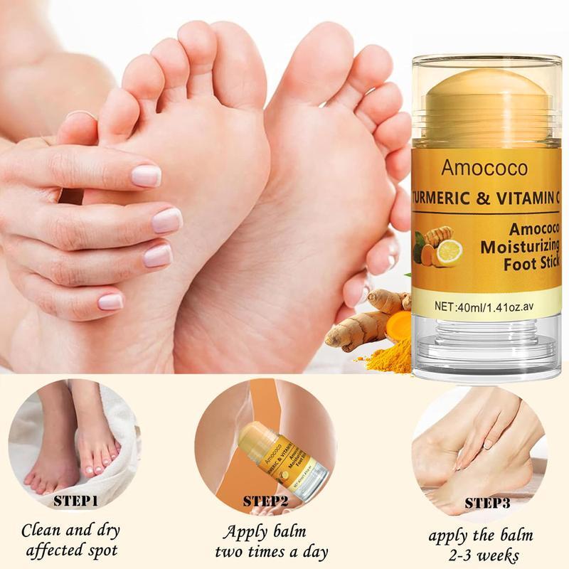 5pcs Turmeric Vitamin C Hydrating Hand BalmStick, Moisturizing Hand Cream, Foot CareProduct for Dry Cracked Skin, Hand & Elbow SkinCare Moisturizer,Summer Essentials