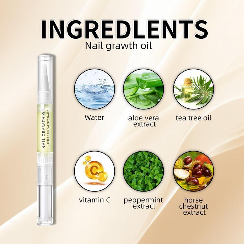 Nail Strengthening Oil, 2 Counts Moisturizing and Strengthening Nail Treatment Oil, Finger Edge Nail Nourishing Pen, Nourishes Nails and Surrounding Skin, Christmas Gift