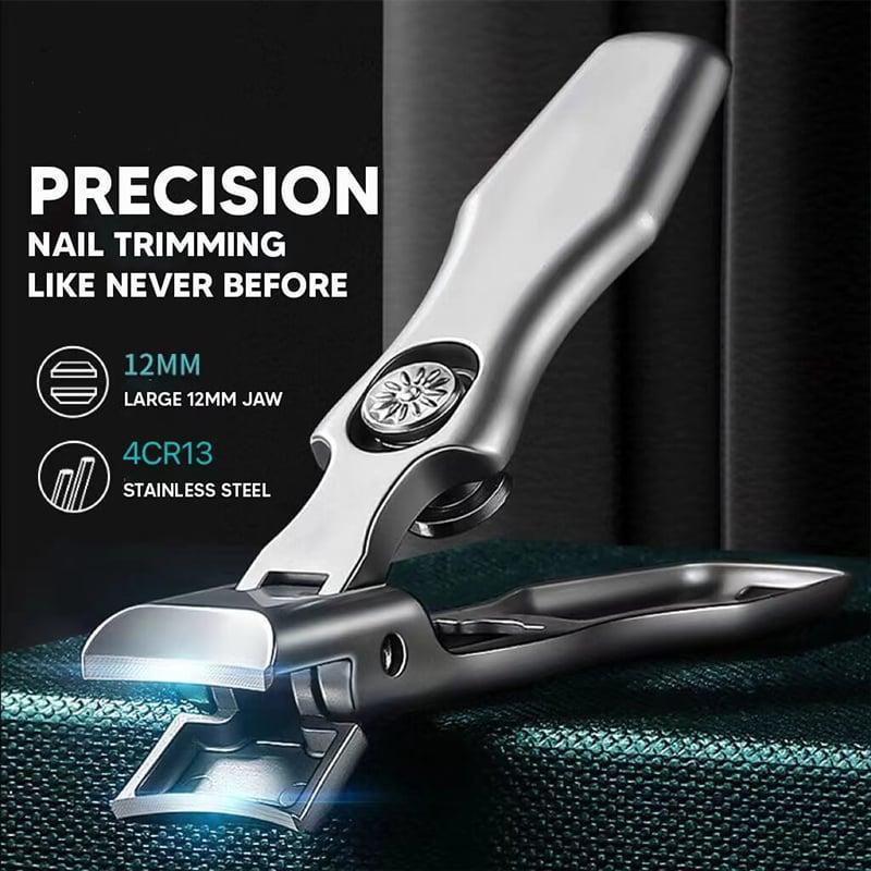 Upgrade Ultra Wide Jaw Opening Nail Clipper with Safety Lock, Long Handle Ultra Sharp Stainless Steel Nail Clippers for Tough Nails, Toenail Clippers for Thick Nails Ingrown Manicure, Clippers for FingerNails Toenails, Pedicure, Men & Women