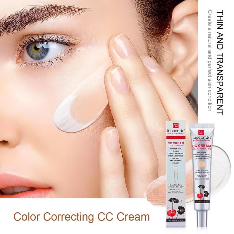 Moisturizing Color Change CC Cream, 1 Count Waterproof Long Lasting Concealer Cream, Lightweight Concealer Foundation, Full Coverage Makeup Cream for Women