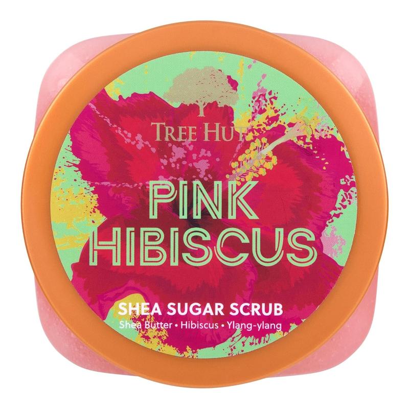 Pink Hibiscus Shea Sugar Exfoliating & Hydrating Body Scrub, 18 Oz sugar scrubs