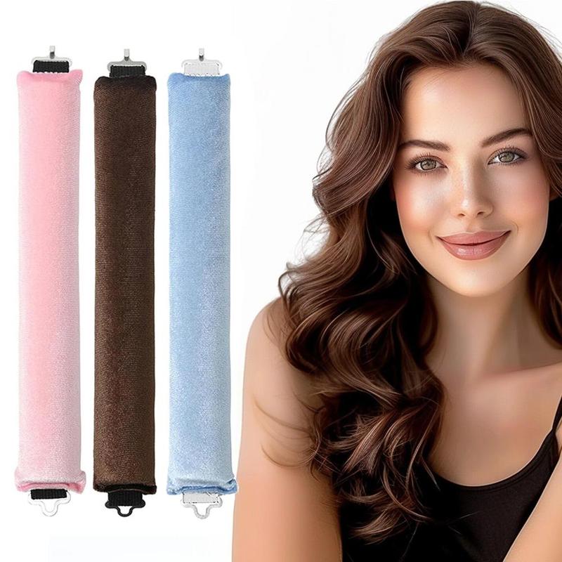 No Heat Flexible Hair Curler, 3 6 Counts Soft Elastic Hair Curler with Hook for All Hair Types, Professional Hair Styling Tool for Women & Girls