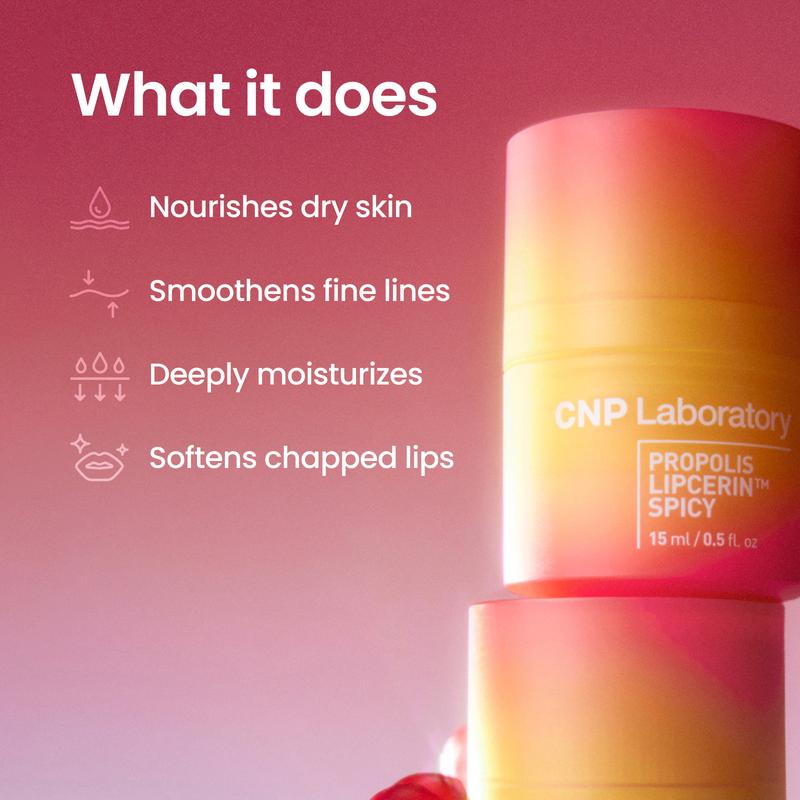 [CNP Official Shop] Honey Lip Plumper Spicy (Mint Flavor), Propolis Lipcerin, Hydrating Overnight Manuka Lip Butter & Balm & Mask, 12hrs Long-lasting Moisture, Gentle Exfoliation, Korean Skin Care, Shea Butter, Deep Nourish (0.5 fl.oz   15ml)