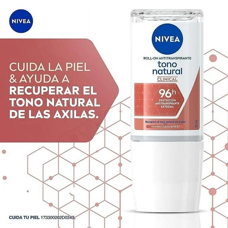 NIVEA Natural Tone Clinical Antiperspirant Roll-On 50ml - 96h Extreme Protection