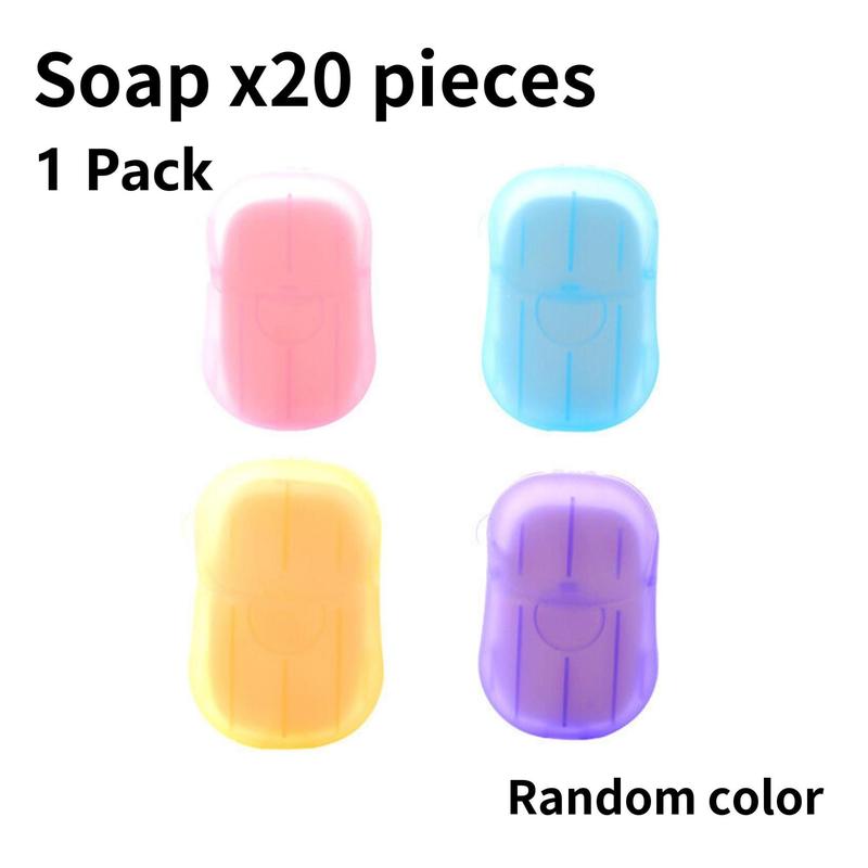 Random Color Disposable Hand Soap Paper, 1 2 Boxes Portable Travel Hand Washing Soap Sheet, Mini Hand Washing Tablet, Outdoor Travel Accessories, Gym Accessories, Camping Accessories, Travel Essentials