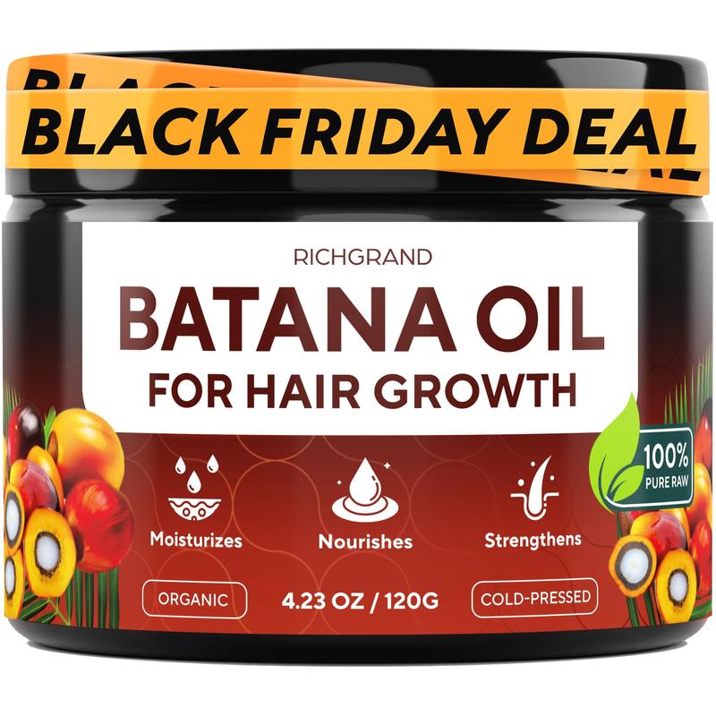 Batana Oil for Hair Growth - Dr Sebi 100% Raw & Organic Batana Oil - Cold-Pressed & Pure Unrefined Batana Hair Mask for Women & Men - Enhances Hair Thickness, Prevents Loss, Eliminates Split Ends